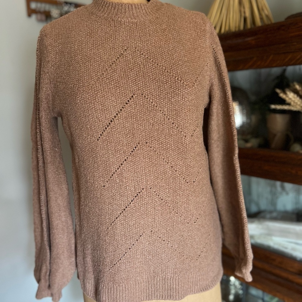 Lucky Brand brown pullover sweater medium - Picture 5 of 9